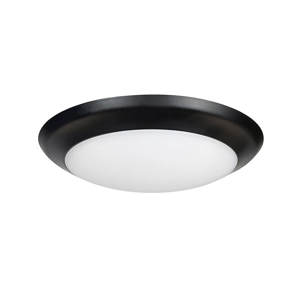 6" AC Opal LED Surface Mount, 1100lm / 16.5W, 4000K, Black finish