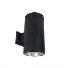 Nora NYLS3-6W1L335NC12DBB - 6" Sapphire III Wall Mount Black Cylinder, Diffused Clear Reflector/Black Flange, 120-277; 0-10V