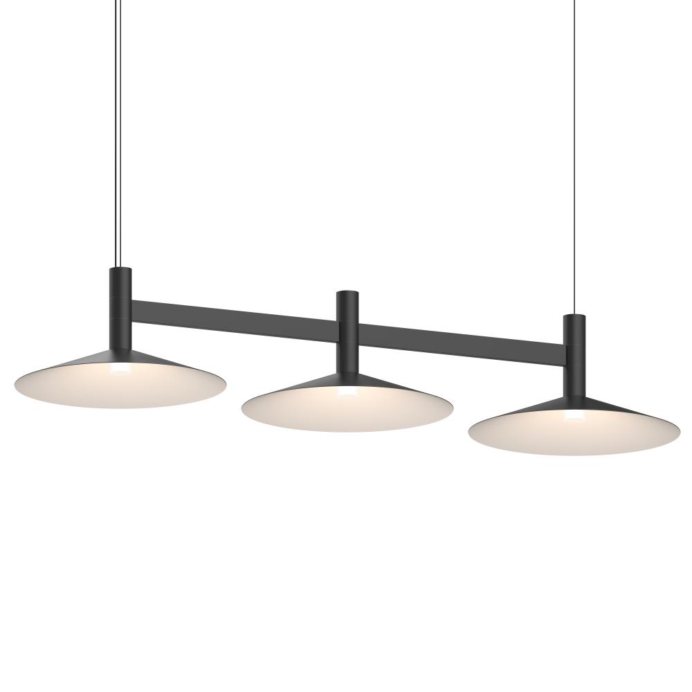 3-Light Linear Pendant w/Shallow Cone Shades