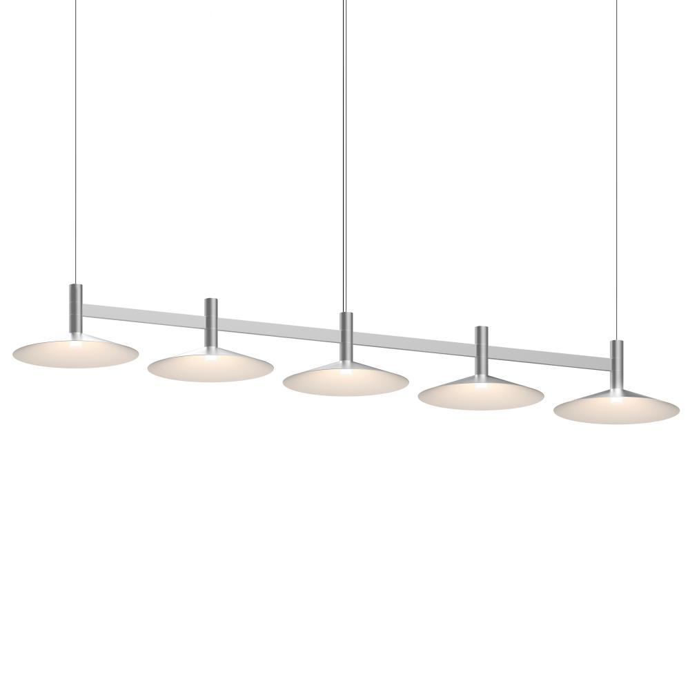 5-Light Linear Pendant w/Shallow Cone Shades