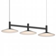 Sonneman 1783.25-CON - 3-Light Linear Pendant w/Shallow Cone Shades