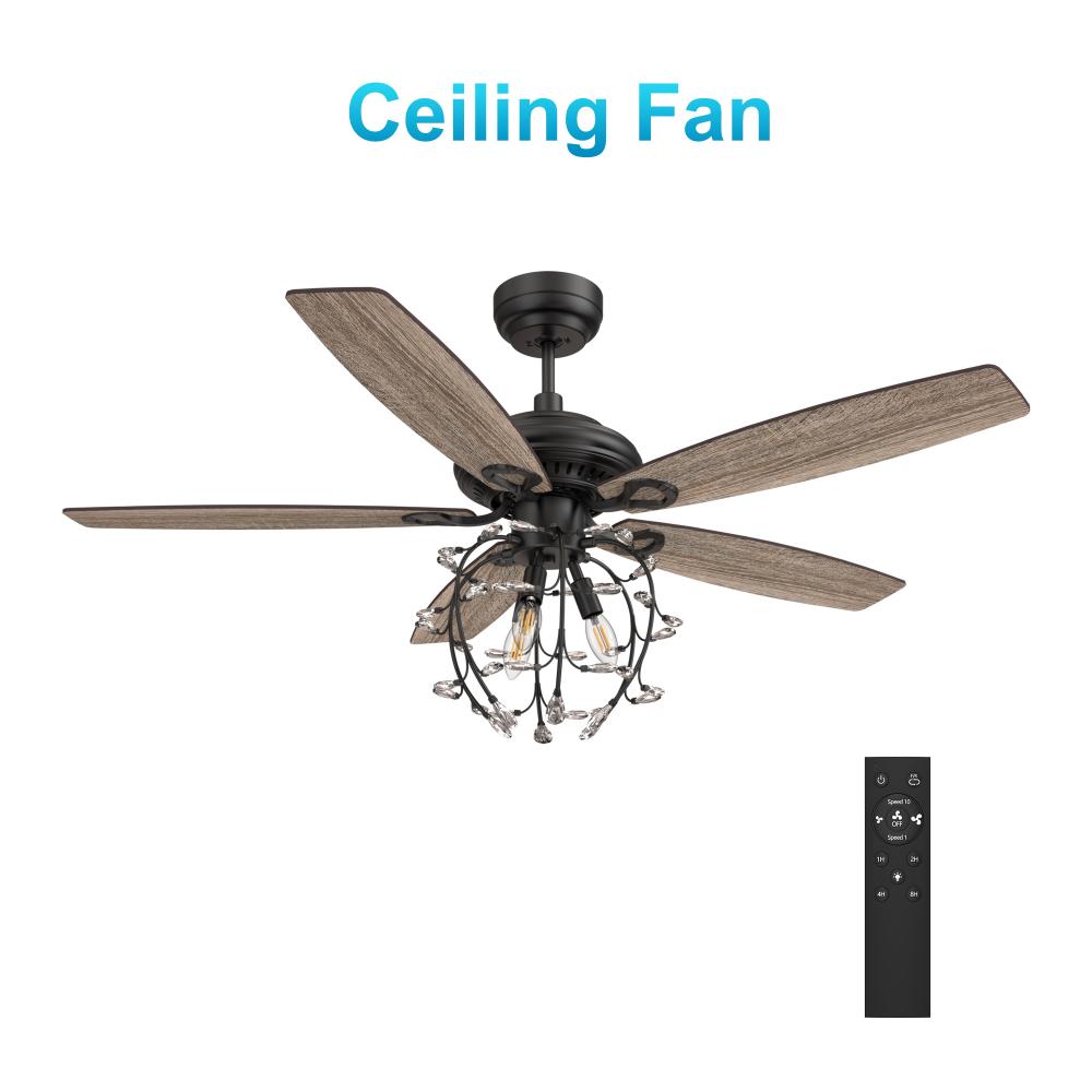 Huntley 52-inch Ceiling Fan with Remote, Light Kit Included