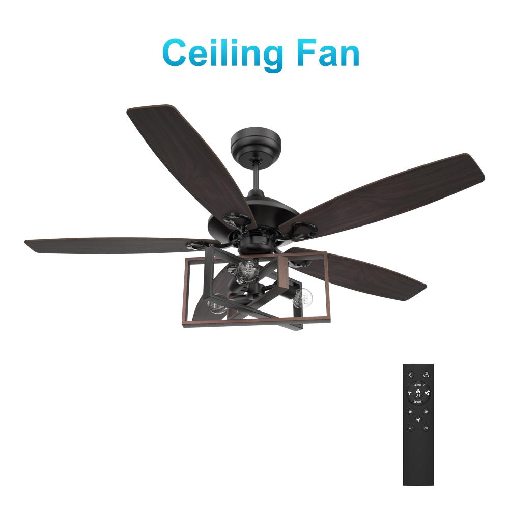 Karson 52-inch Ceiling Fan with Remote, Light Kit Included