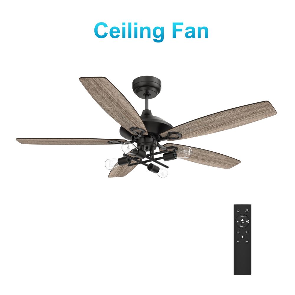 Karson 52-inch Ceiling Fan with Remote, Light Kit Included