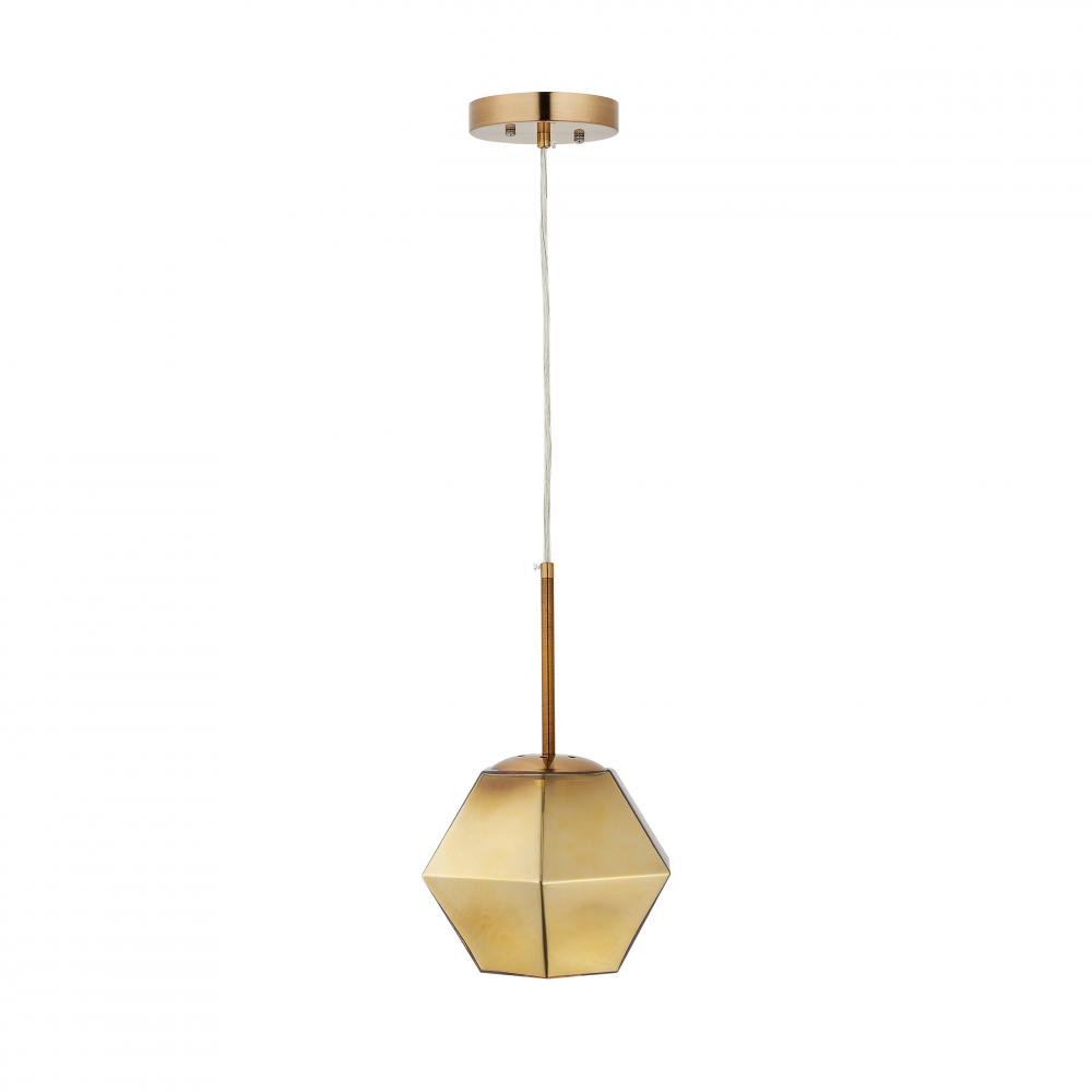 CARRO HOME Pegasus Jewel Tone Glass Pendant Light – Golden Diamond