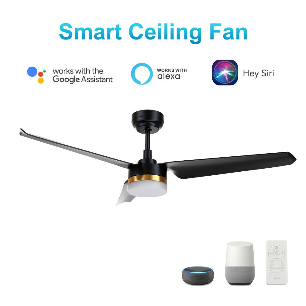 Atticus 52'' Smart Ceiling Fan with Remote, Light Kit Included?Works with Google Assistant a