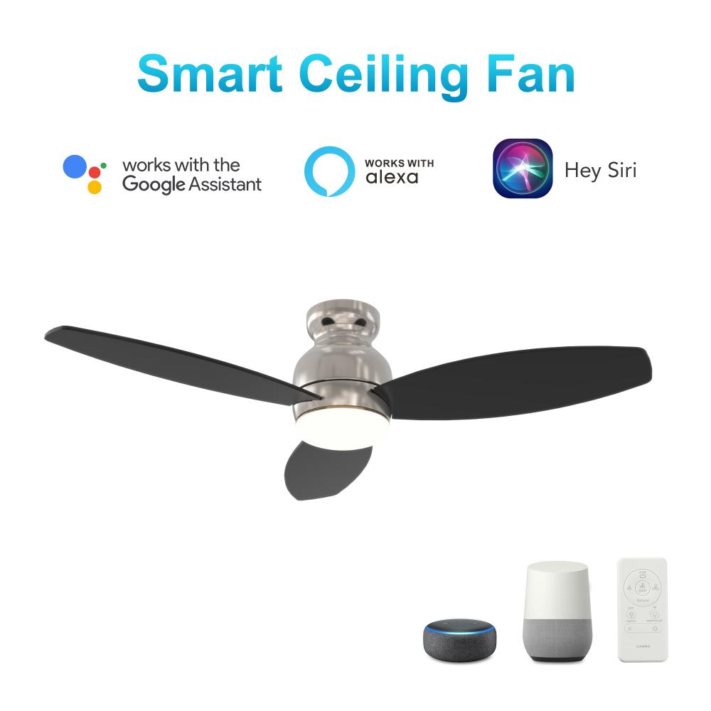 Trento 52-inch Smart Ceiling Fan with Remote, Light Kit Included, Works with Google Assistant, Amazo