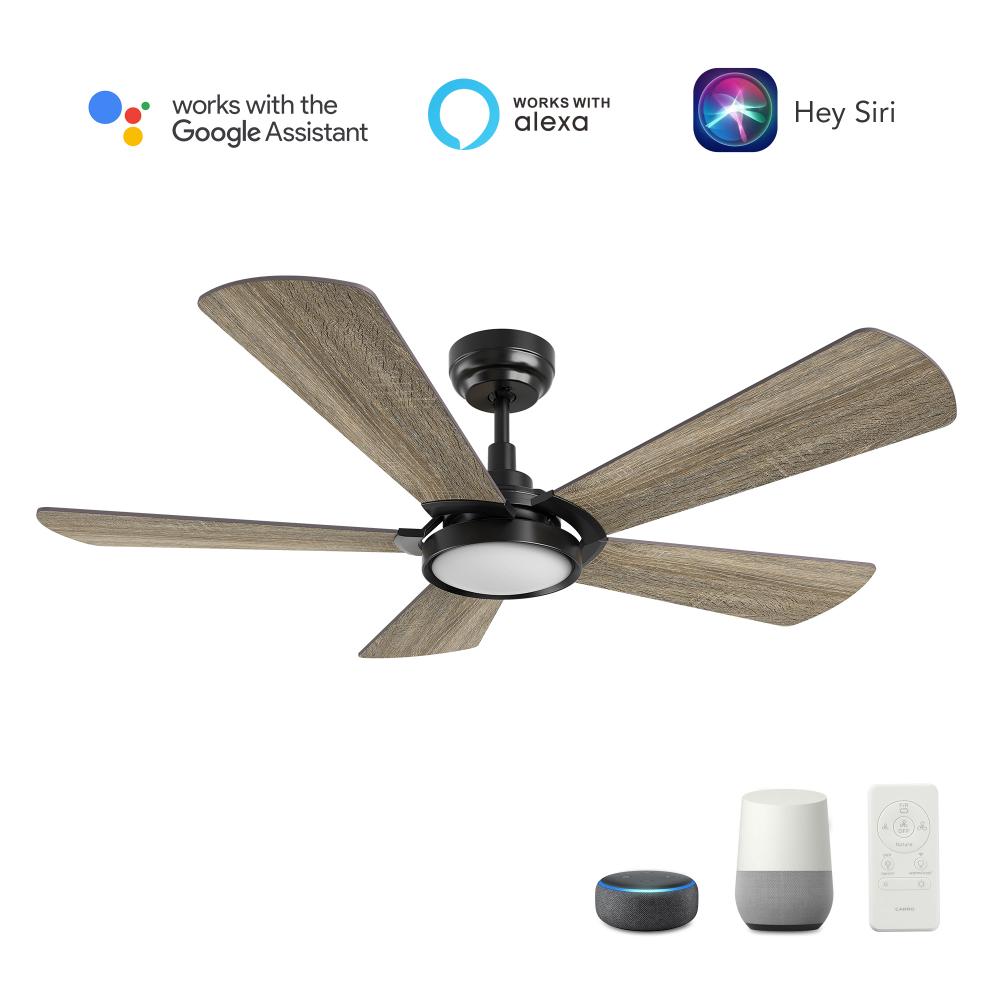 Winston 52-inch Smart Ceiling Fan with Remote, Light Kit Included, Works with Google Assistant, Amaz