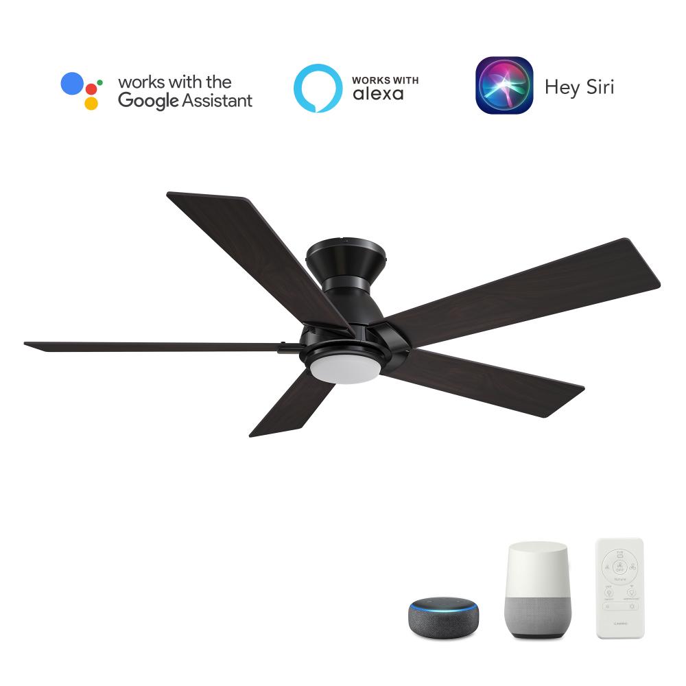 Ascender 52-inch Smart Ceiling Fan with Remote, Light Kit Included, Works with Google Assistant, Ama