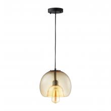 Carro USA P-G1008011A1 - CARRO HOME Carina Glass Globe Pendant Light – Amber