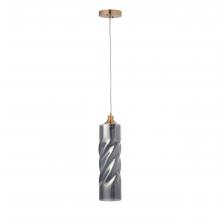 Carro USA P-G1240011A1 - CARRO HOME Gemini Cylinder Ombre Glass Pendant Light – Smoke Gray