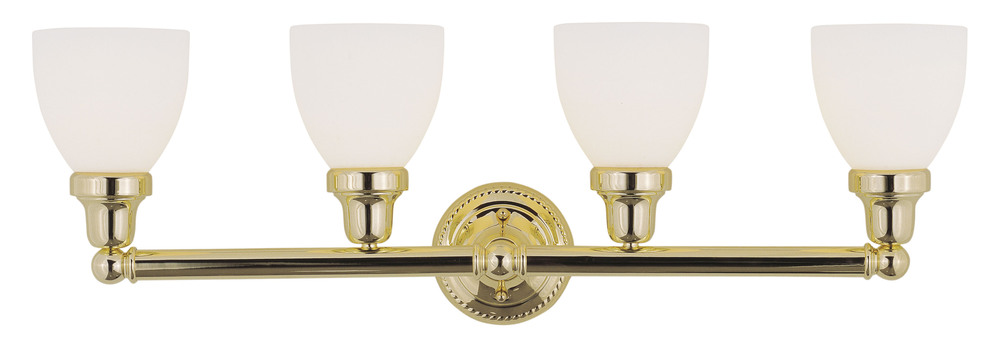 4 Light Polished Brass Bath Light