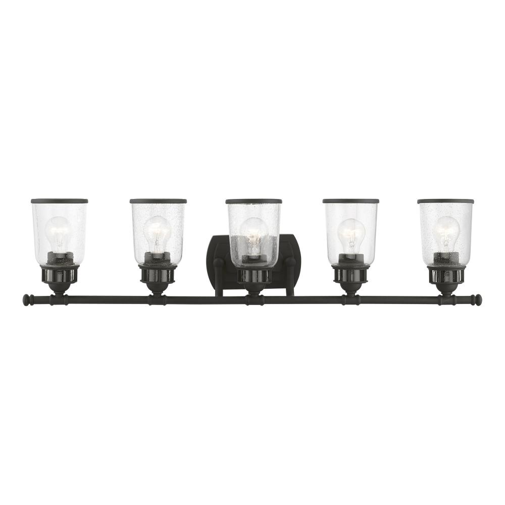 5 Light Black Large Vanity Sconce