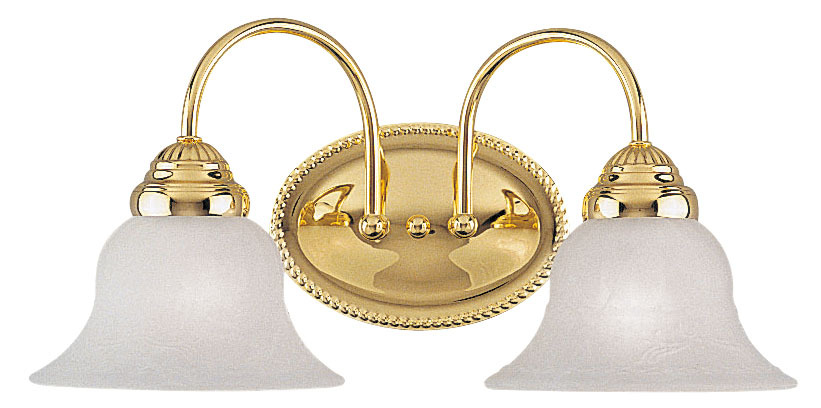 2 Light Polished Brass Bath Light