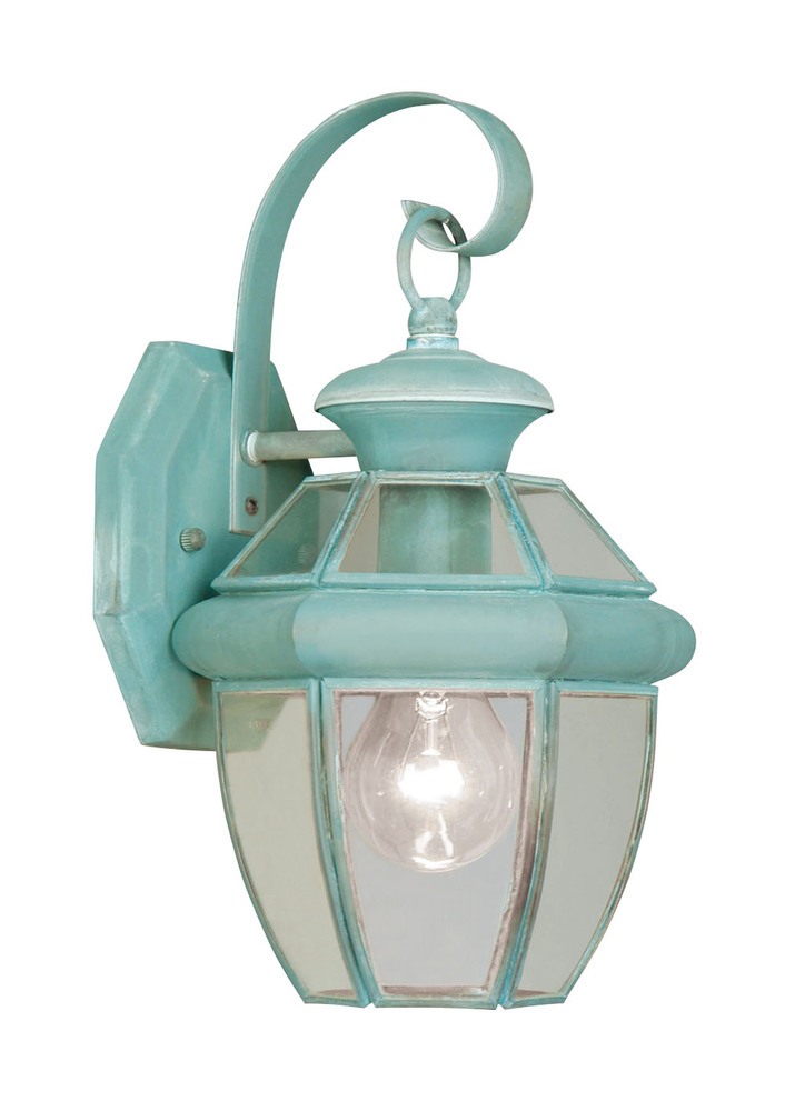 1 Light Verdigris Outdoor Wall Lantern