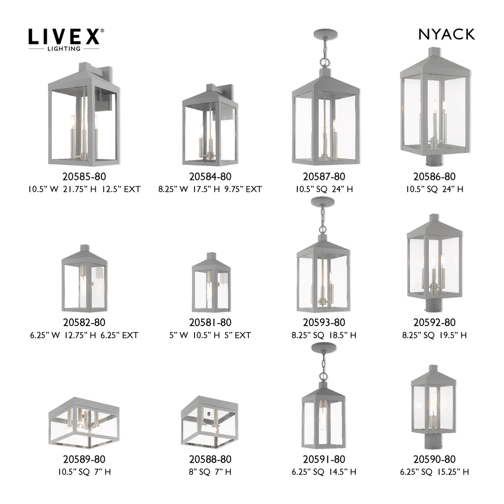 1 Lt Nordic Gray Outdoor Pendant Lantern