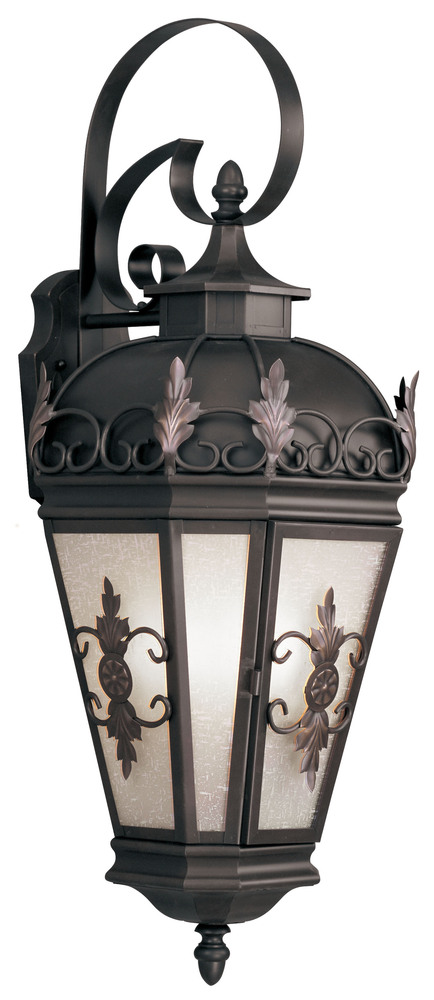 3 Light Bronze Outdoor Wall Lantern