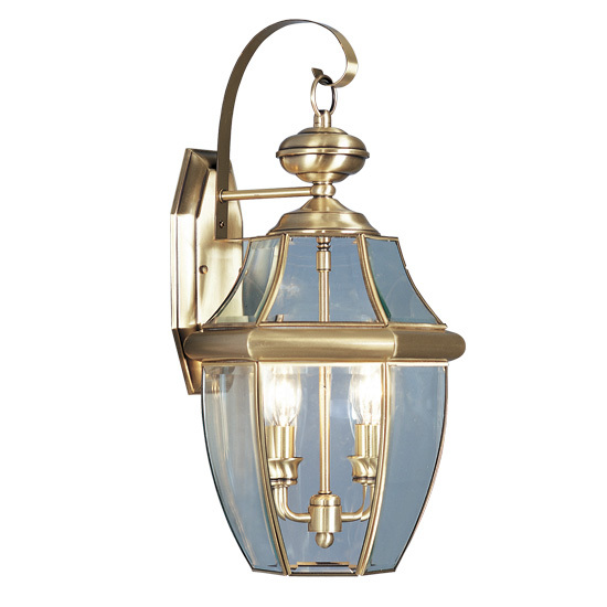 2 Light AB Outdoor Wall Lantern