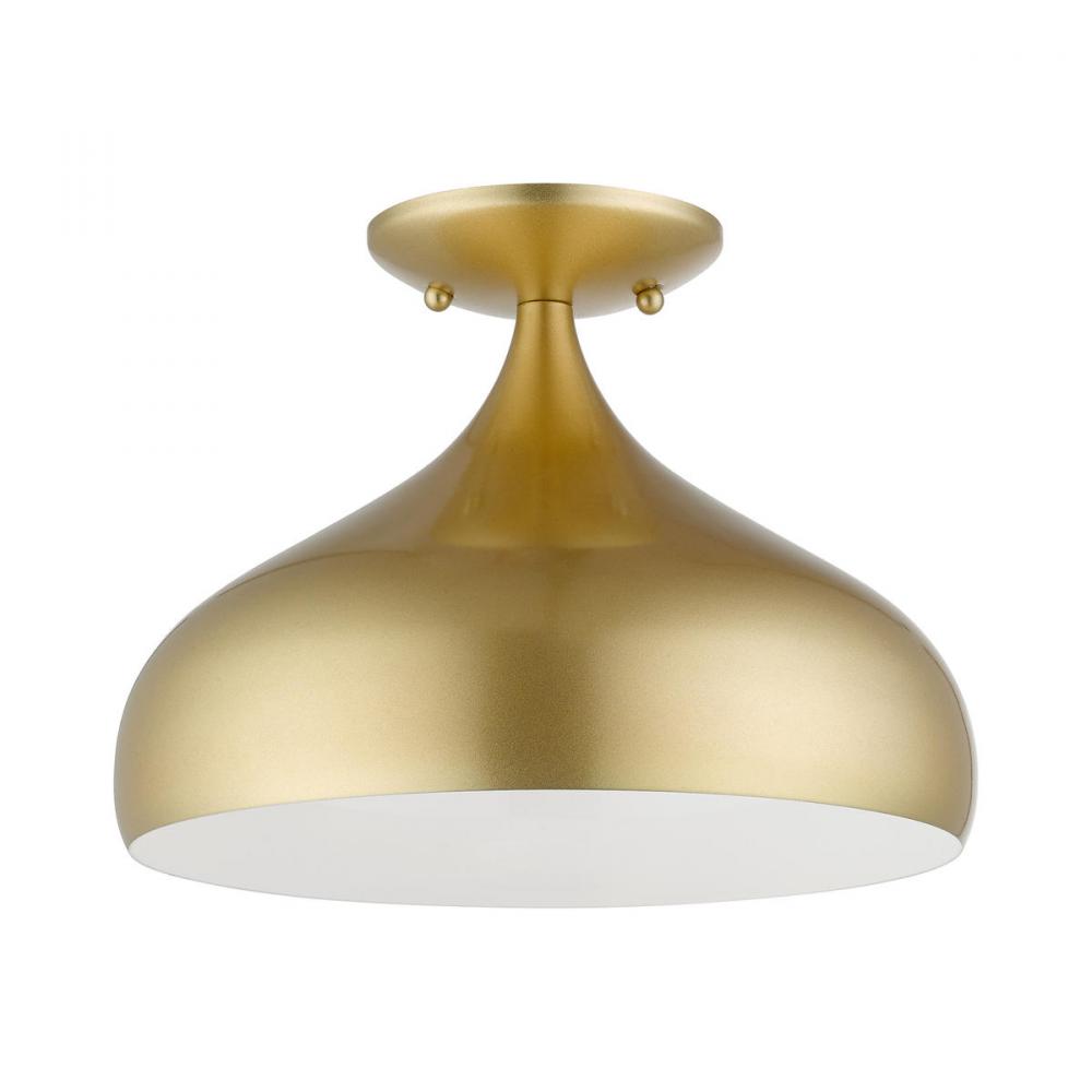 1 Light Soft Gold Semi-Flush Mount