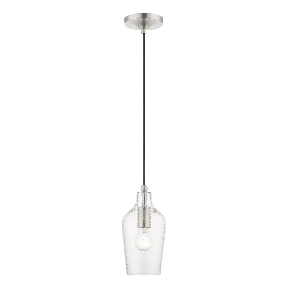 1 Light Brushed Nickel Mini Pendant