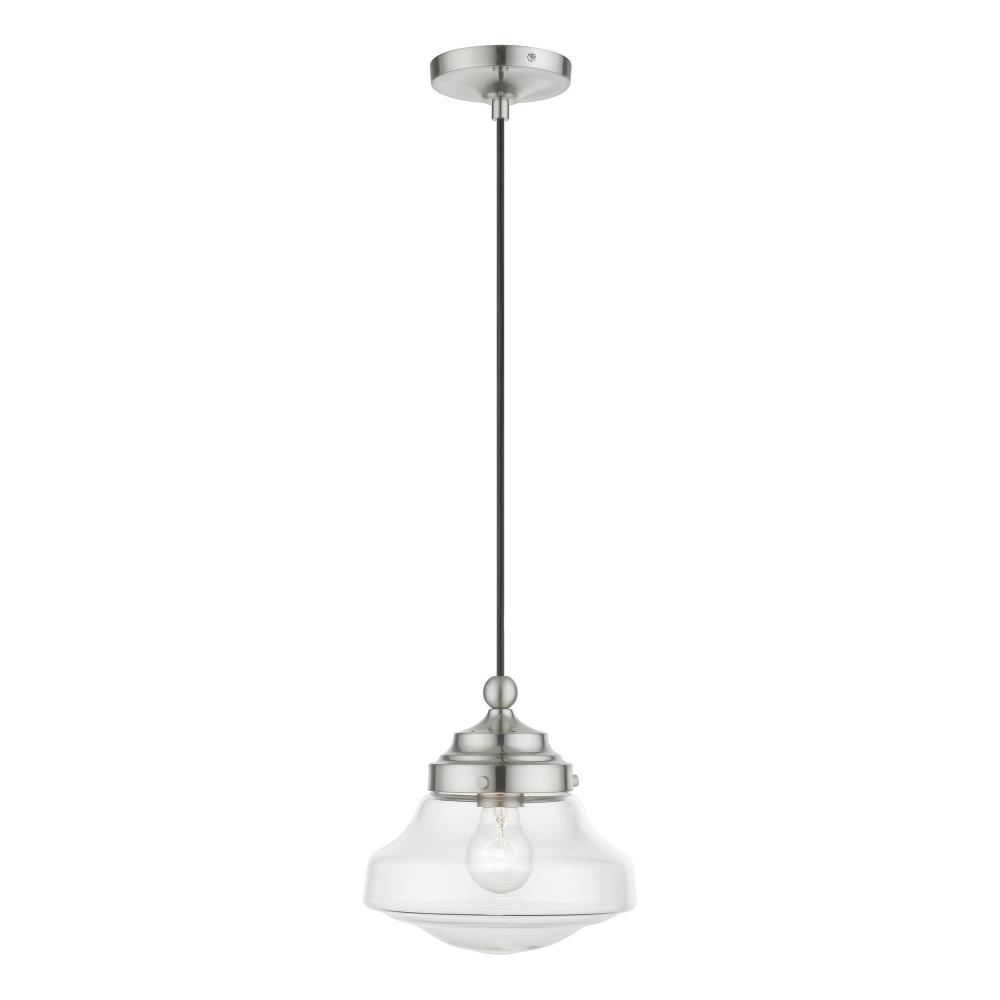 1 Light Brushed Nickel Mini Pendant