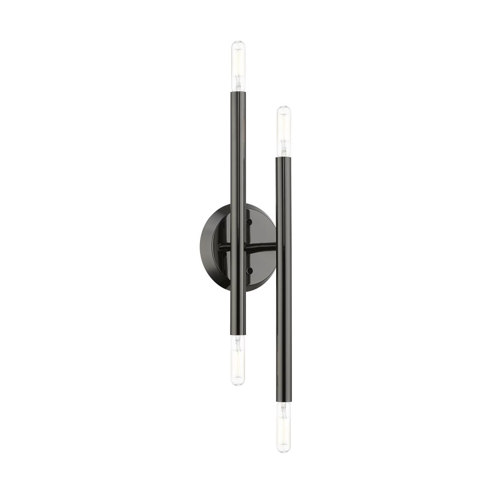 4 Light Black Chrome ADA Sconce