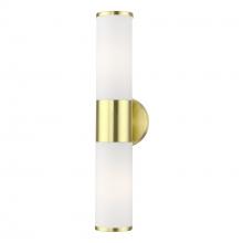 Livex Lighting 16562-12 - 2 Light Satin Brass ADA Vanity Sconce