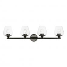 Livex Lighting 17474-46 - 4 Light Black Chrome Vanity Sconce