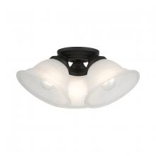 Livex Lighting 40727-04 - 3 Light Black Flush Mount