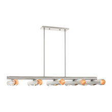 Livex Lighting 45898-91 - 10 Lt Brushed Nickel Linear Chandelier