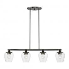 Livex Lighting 46724-46 - 4 Light Black Chrome Linear Chandelier