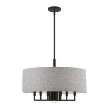 Livex Lighting 46736-04 - 7 Light Black Pendant Chandelier