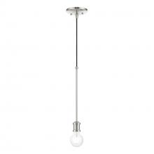 Livex Lighting 47161-91 - 1 Light Brushed Nickel Single Pendant