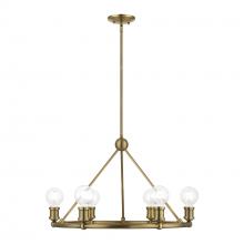 Livex Lighting 47166-01 - 6 Light Antique Brass Chandelier