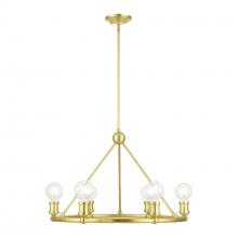 Livex Lighting 47166-12 - 6 Light Satin Brass Chandelier