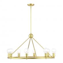 Livex Lighting 47168-12 - 8 Light Satin Brass Chandelier