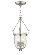 Livex Lighting 5063-91 - 3 Light Brushed Nickel Chain Lantern