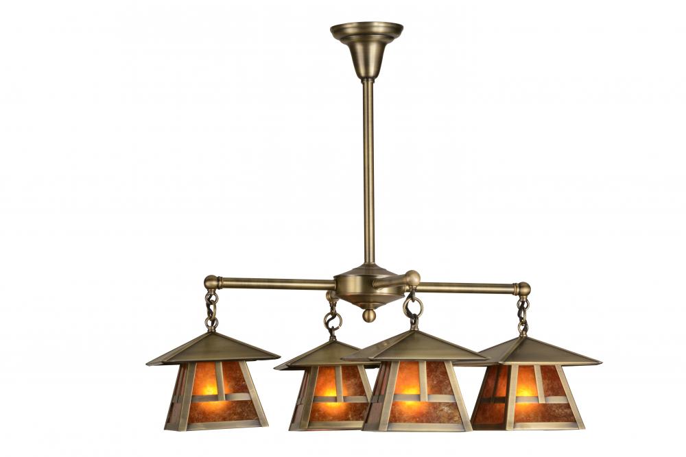 30"W Stillwater "T" Mission 4 LT Chandelier