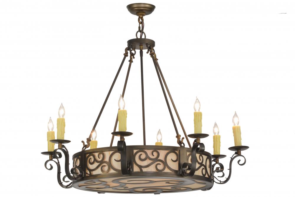 36"W Delano 8 LT Chandelier