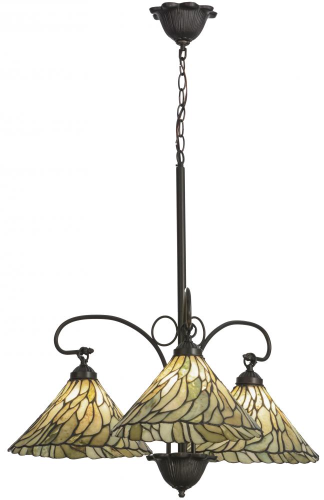 30"W Willow Jadestone 3 LT Chandelier