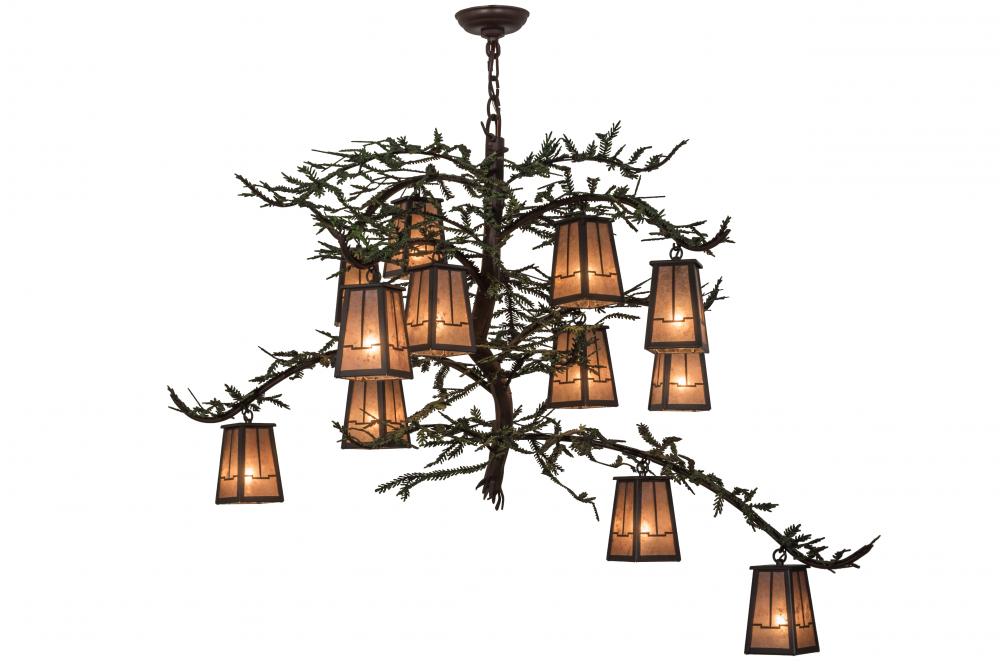 52"W Pine Branch Valley View 12 LT Chandelier