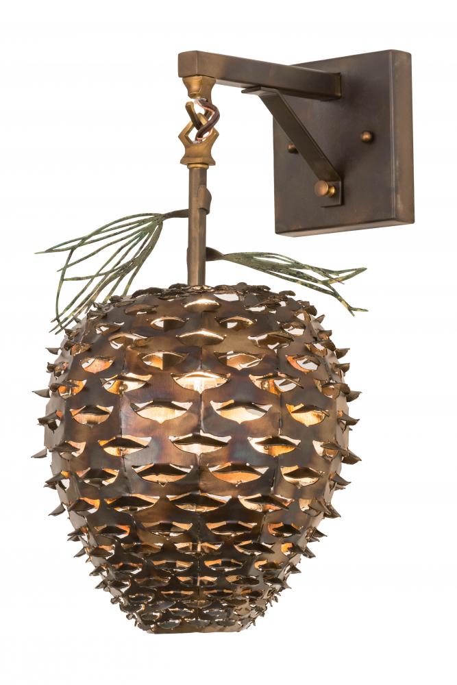 11"W Stoneycreek Pinecone Hanging Wall Sconce