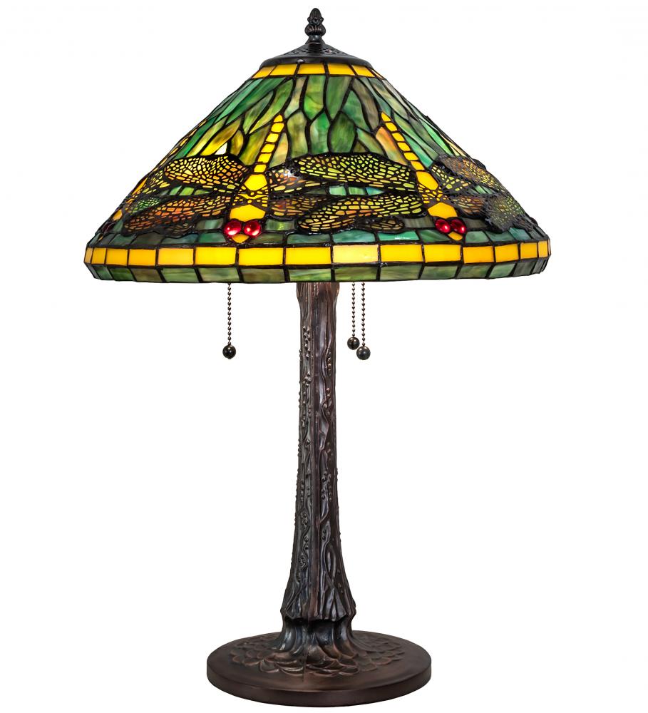 22" High Tiffany Dragonfly Table Lamp