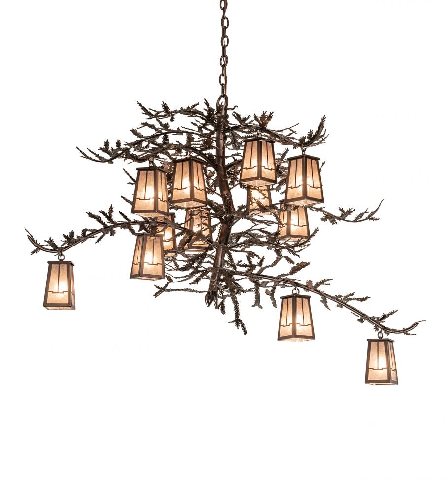 52" Wide Pine Branch Valley View 12 Light Chandelier