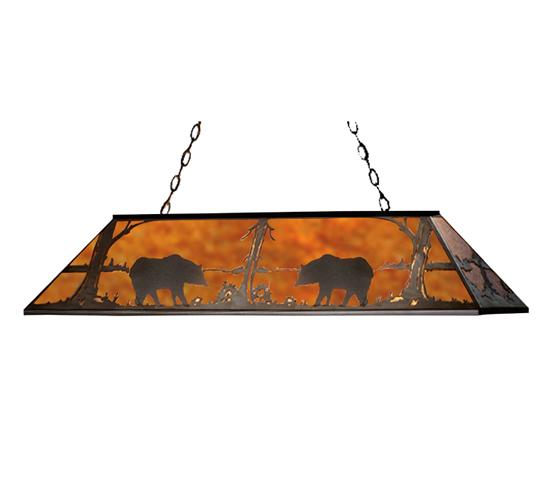 61"L Bear at Lake Oblong Pendant