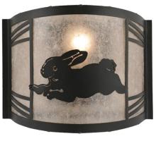 Meyda Blue 110558 - 12"W Rabbit on the Loose Left Wall Sconce