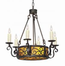 Meyda Blue 115166 - 24" Wide Delano 6 Light Chandelier