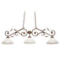 Meyda Blue 120175 - 48" Long Bordeaux 3 Light Island Pendant