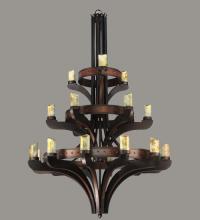 Meyda Blue 122640 - 63" Wide Castilla Jadestone 21 Light Three Tier Chandelier