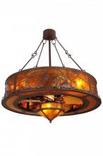 Meyda Blue 138409 - 44" Wide Whispering Pines W/ Fan Light Chandel-Air